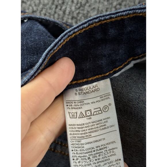 Old Navy Rockstar Mid-Rise Skinny Jeans Dark Wash Stretch Denim Size 8 Regular - Picture 12 of 12